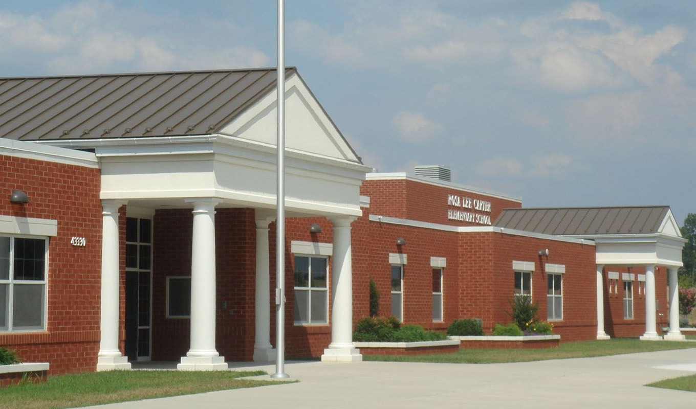 Rosa Lee Carter Elementary School front entrance 