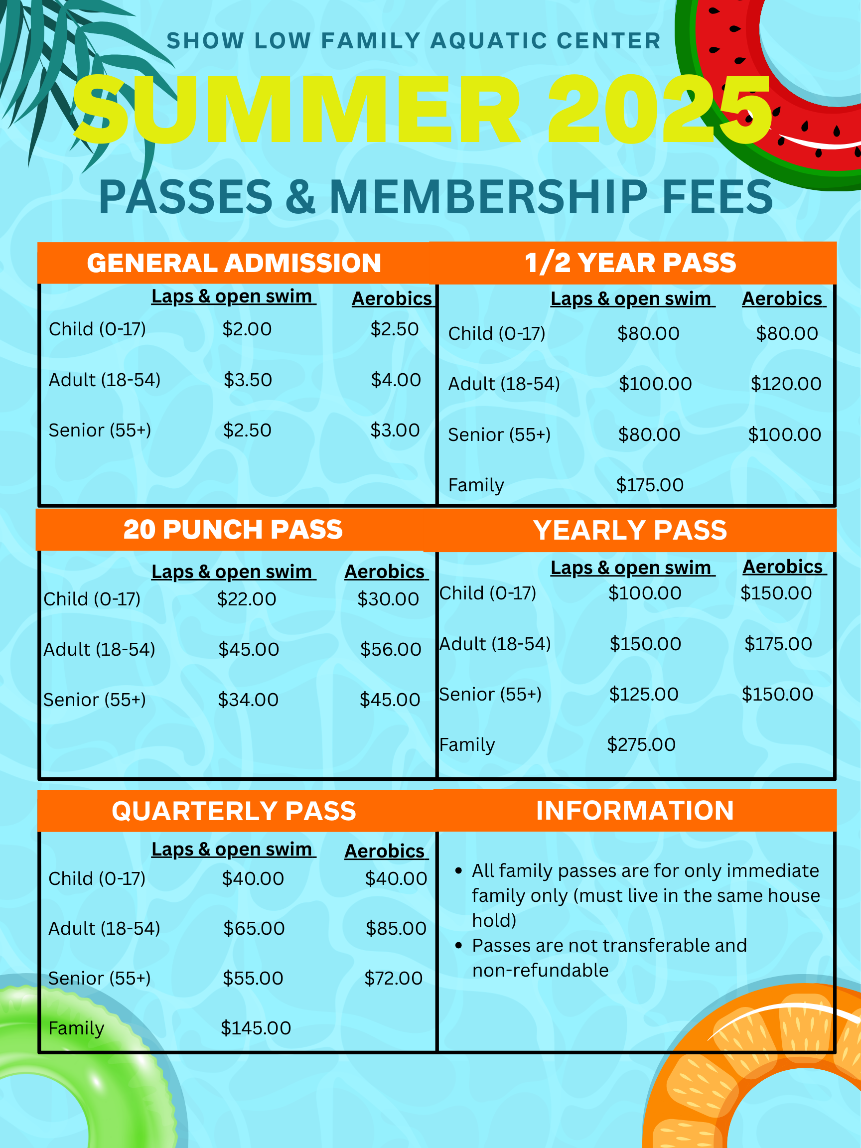 Aquatic Center Hours