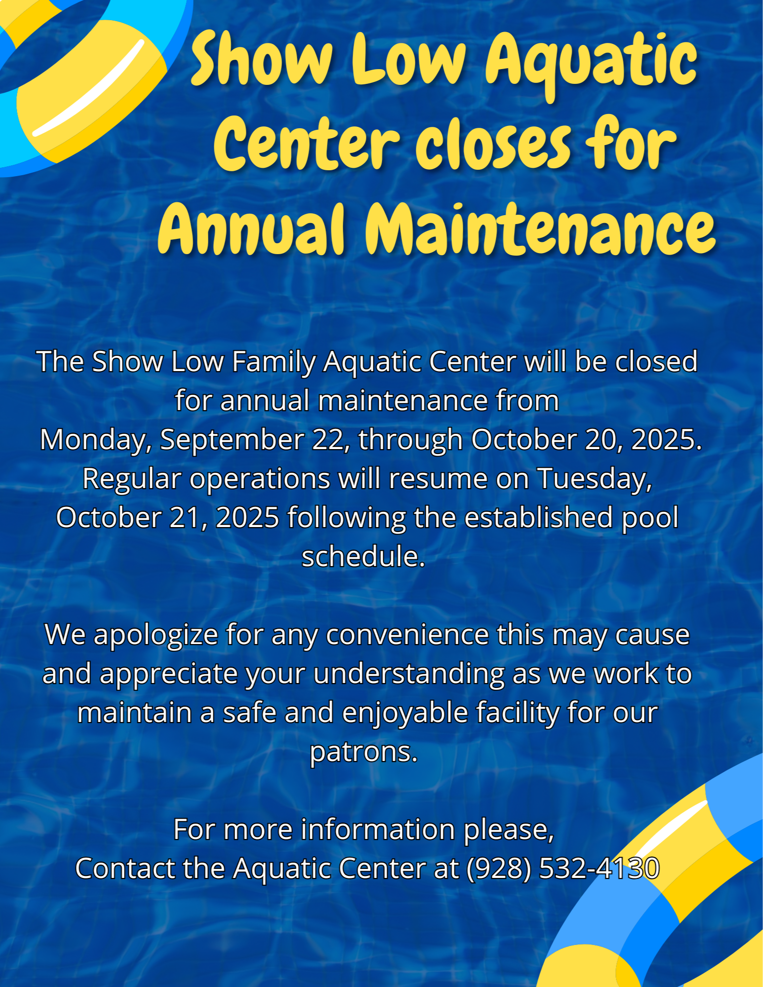 Aquatic Center Hours