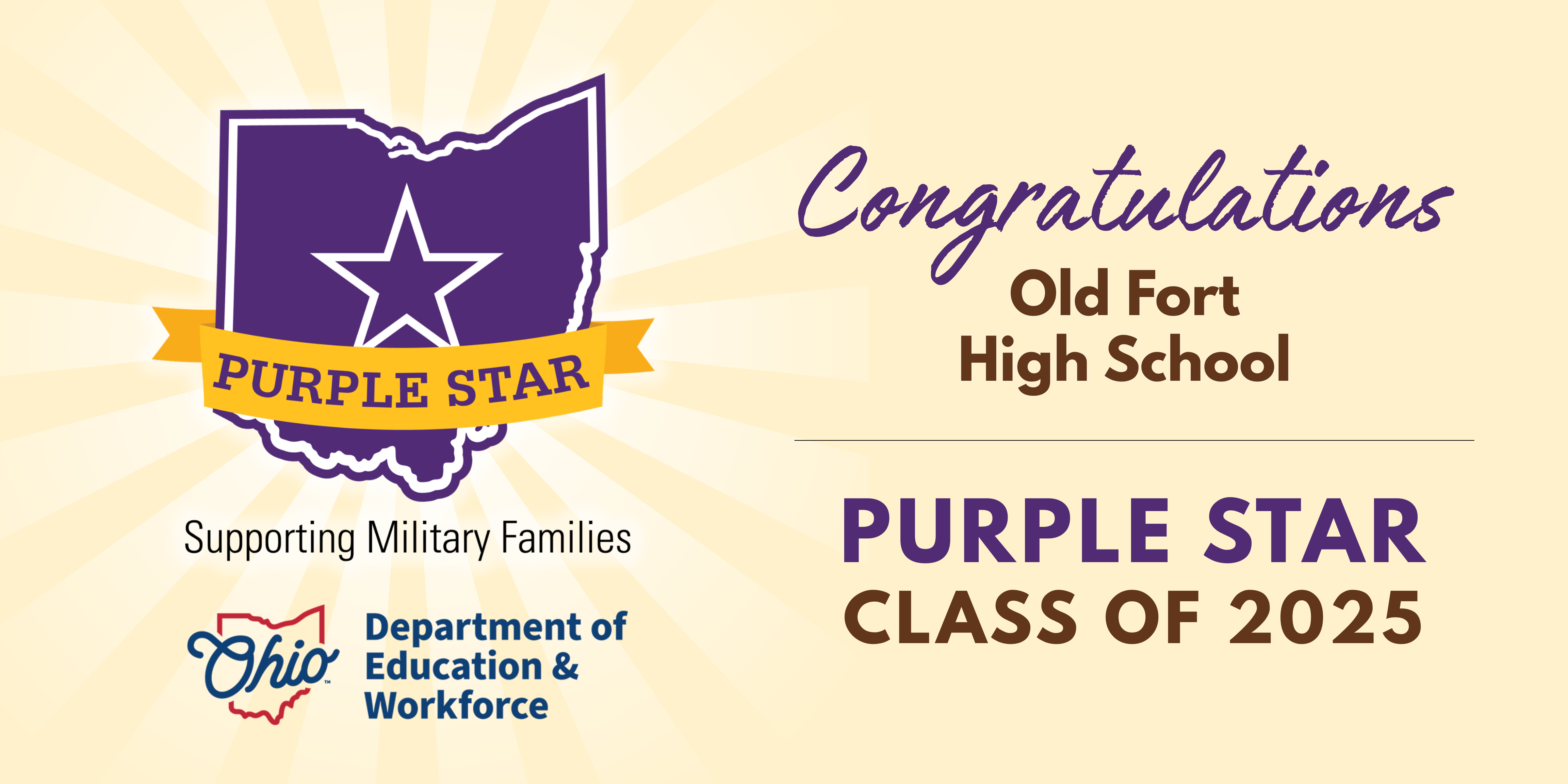 OFLSD awarded the Purple Star Award