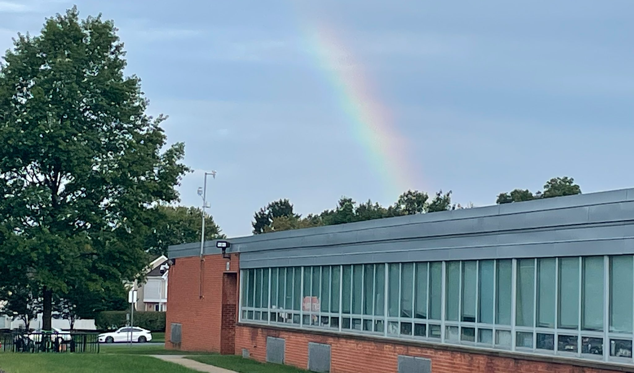 A rainbow behind Sully