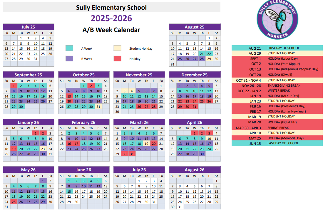 AB Week Schedule