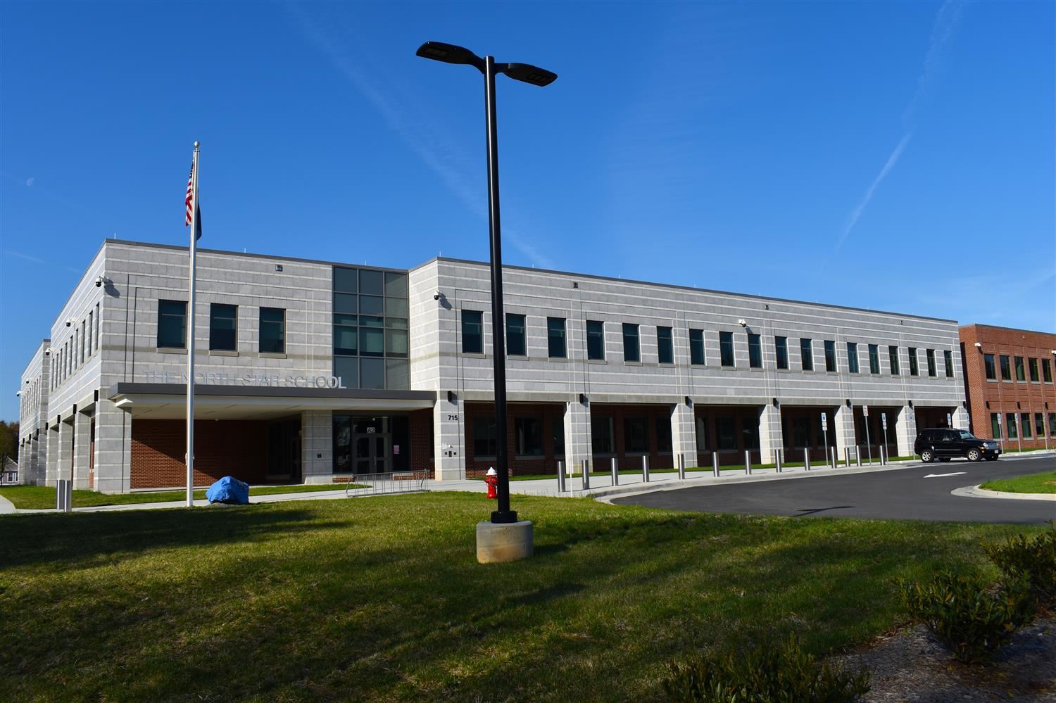 Front entrance of the school