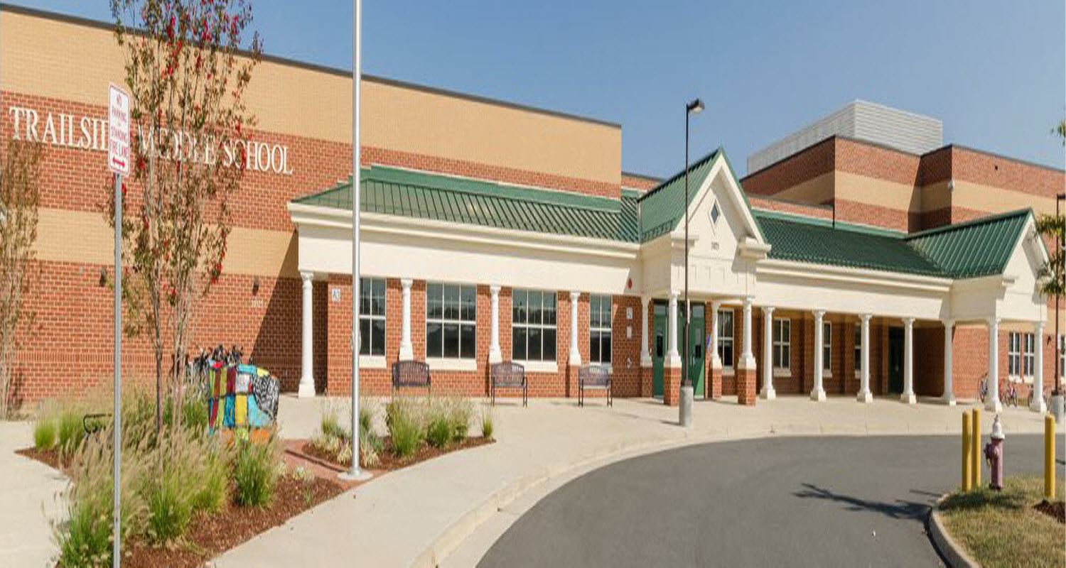 Trailside Middle School front entrance 