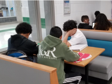 students sitting on chairs doing an activity