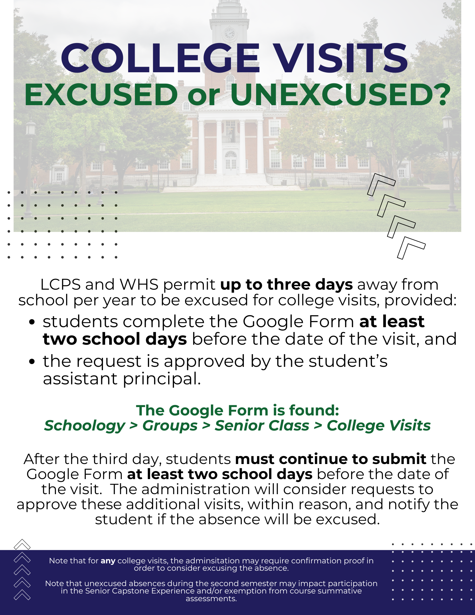 College Visits - Excused or Unexcused?