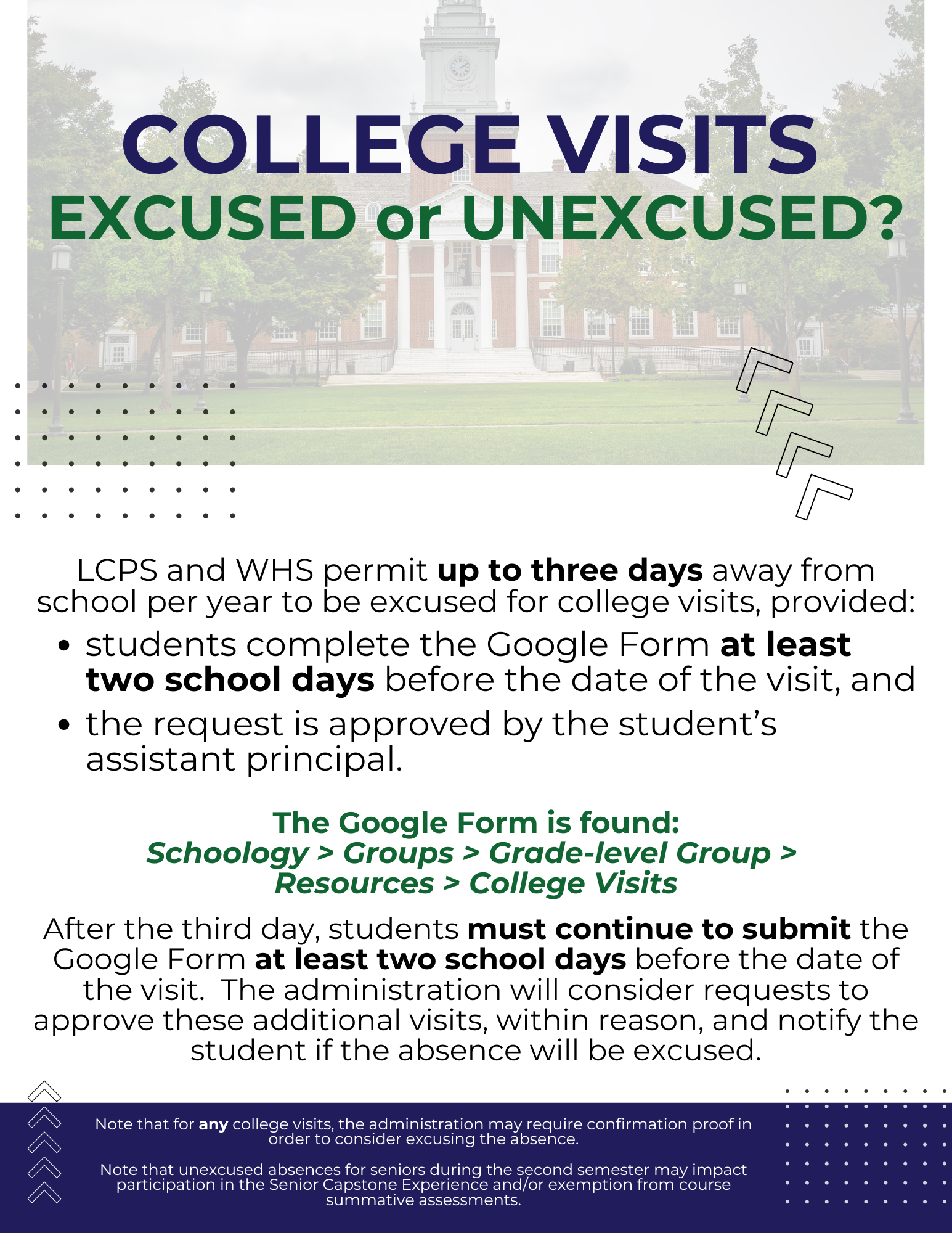 College Visits - Excused or Unexcused?
