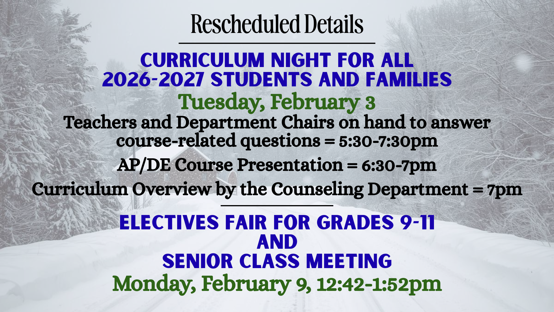 Curriculum Night 2026