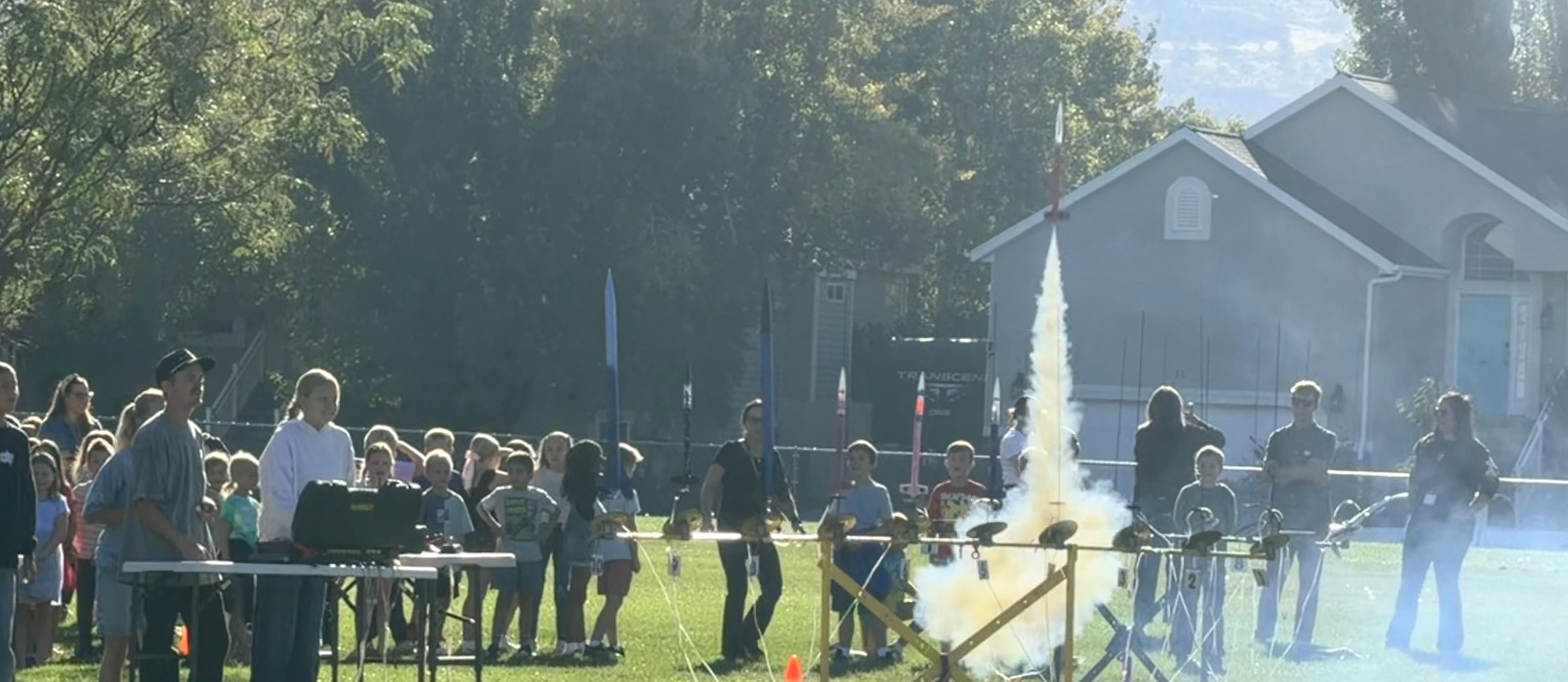 Students and community enjoy the 6th grade rocket launch