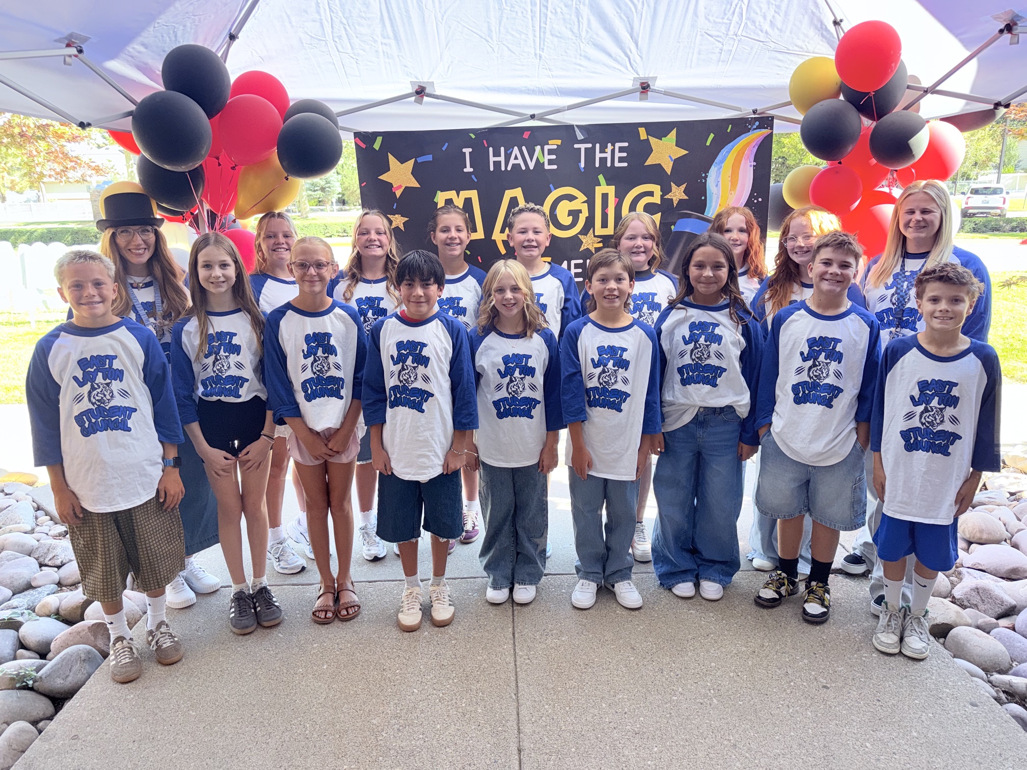 2026 Student Council Members standing in front of a sign that says: I Have The Magic In Me.