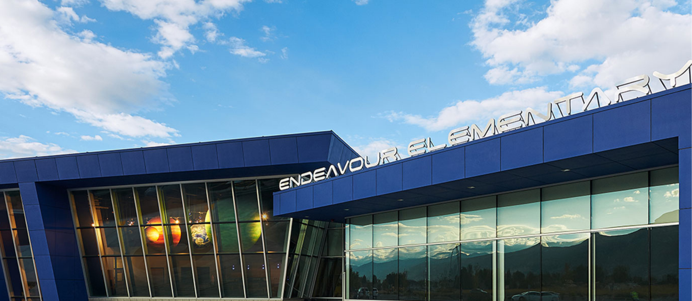 The front of the school