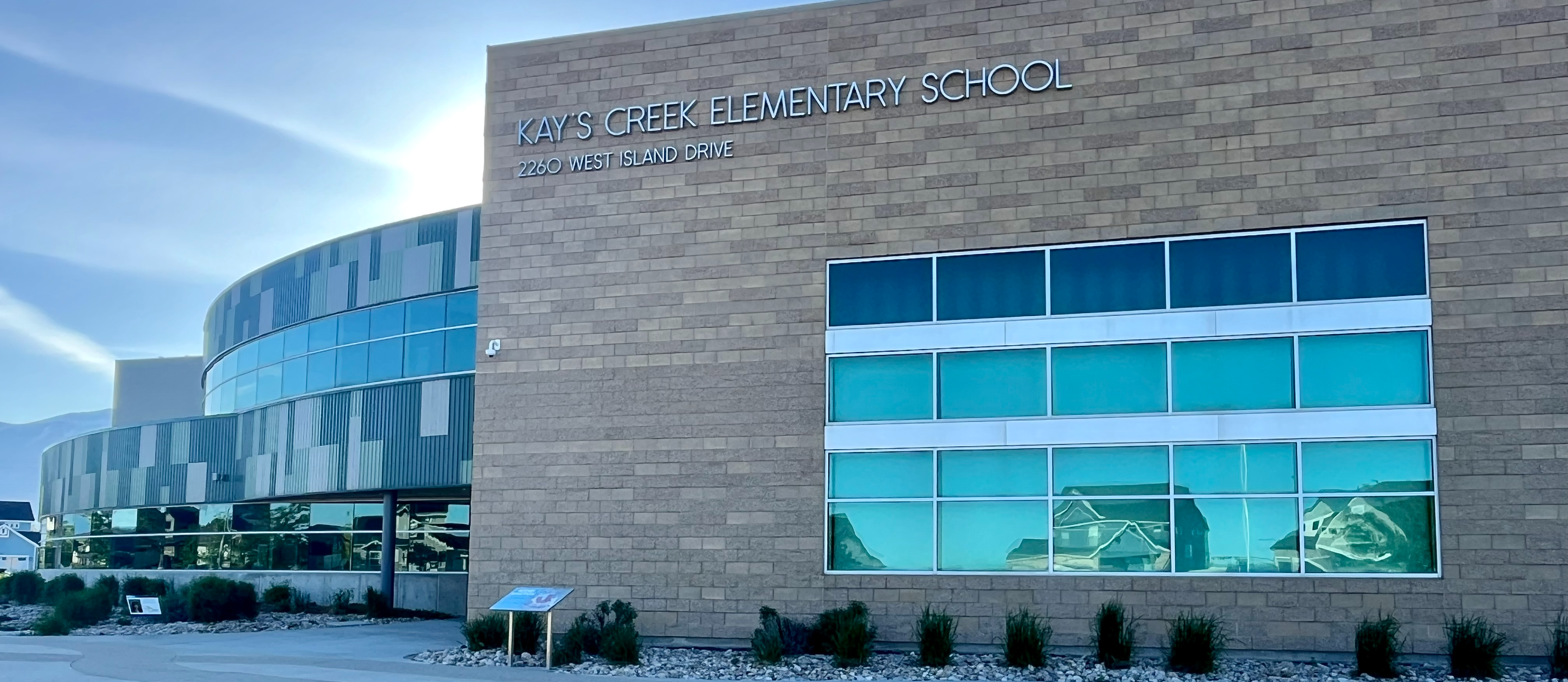 Front view of Kay's Creek Elementary School.