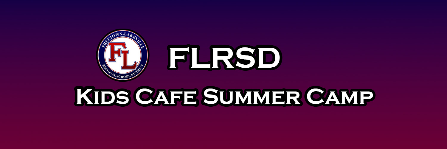 Banner with the text "Kids Cafe Summer Camp"