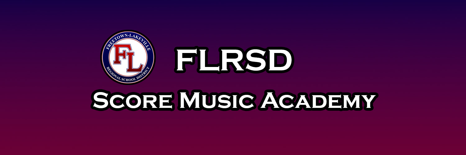Banner with the text "Score Music Academy"