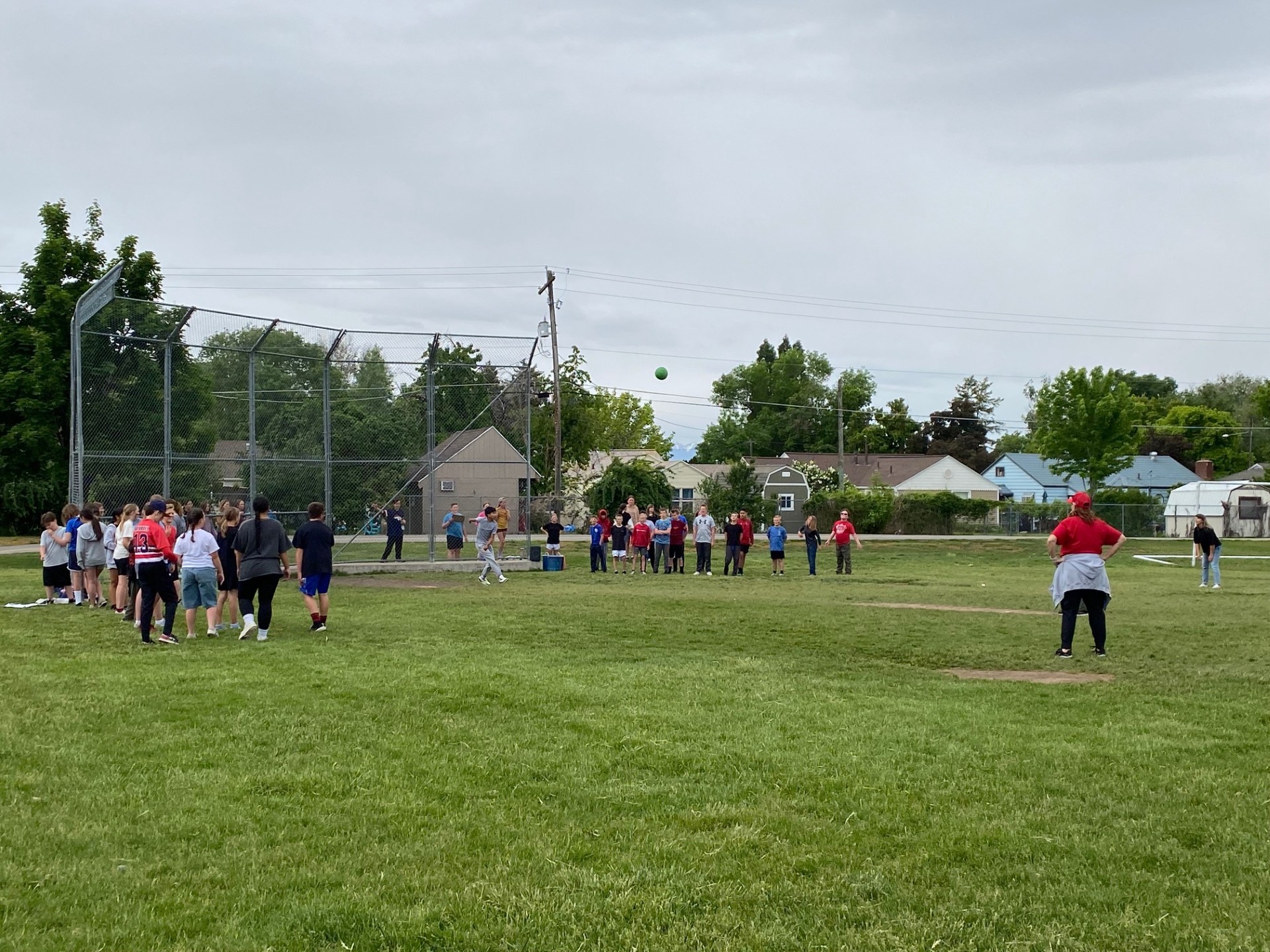 6th grade vs Faculty kick ball game