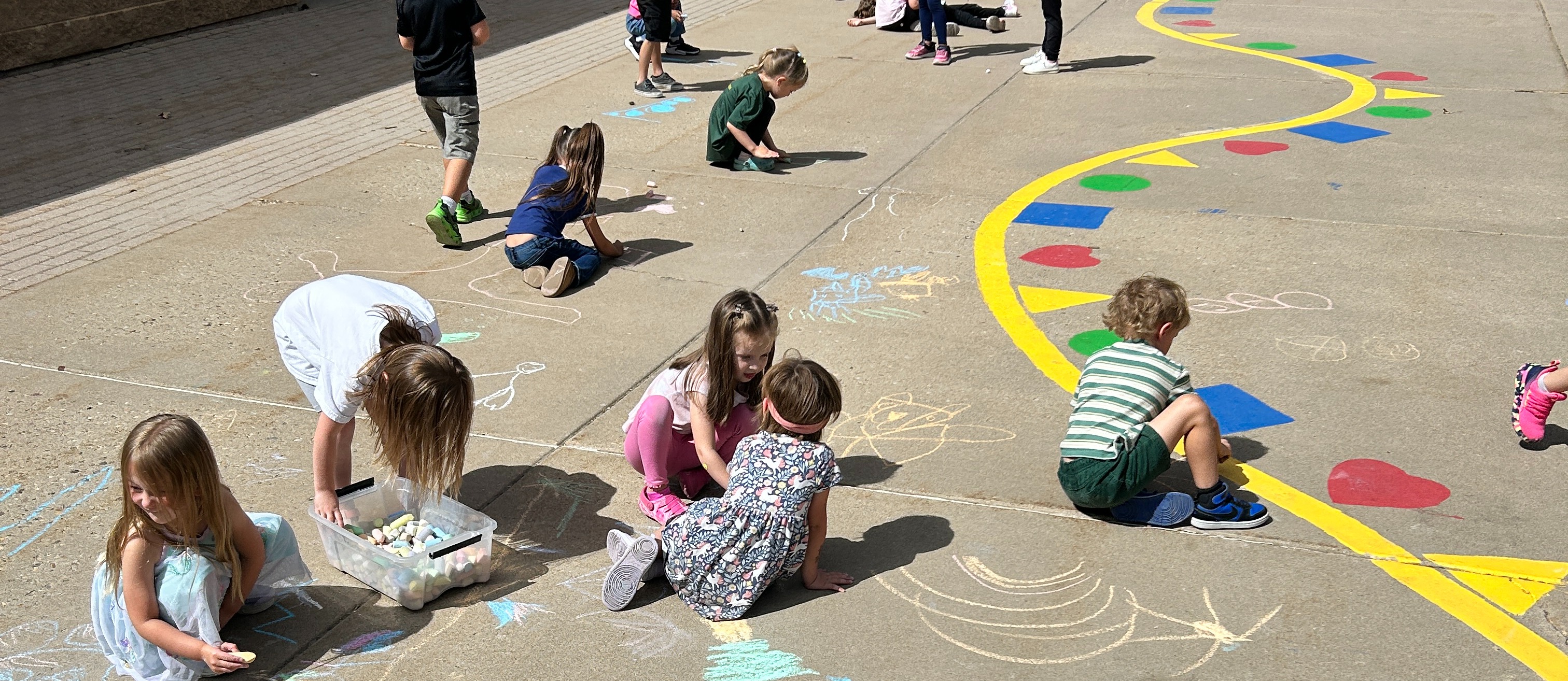 Kindergartners on the playground