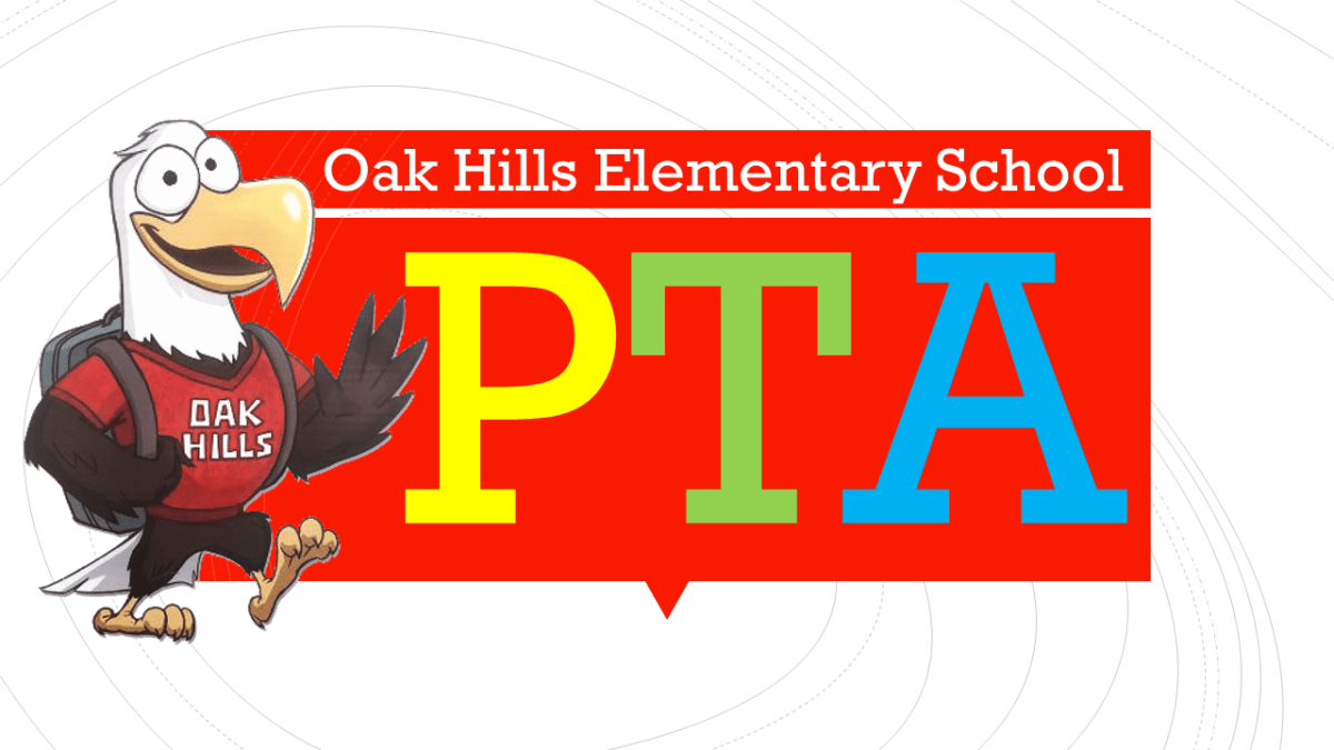 Oak hills elementary school PTA with the oak hills eagle mascot