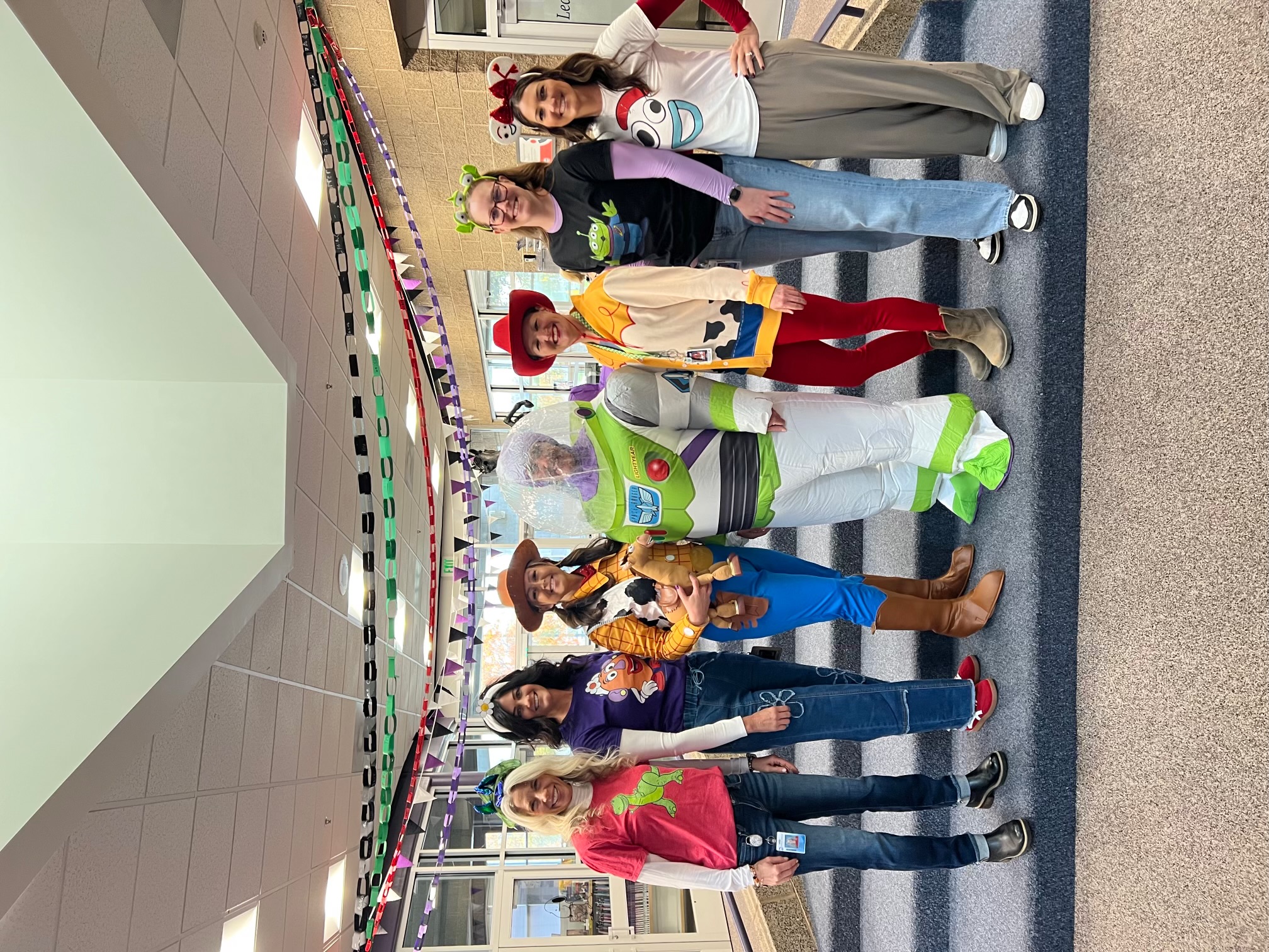 Sand Spring Staff dress as Toy Story characters