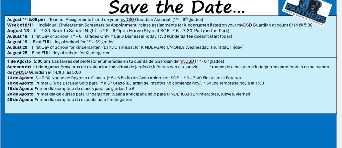 Save the date postcard