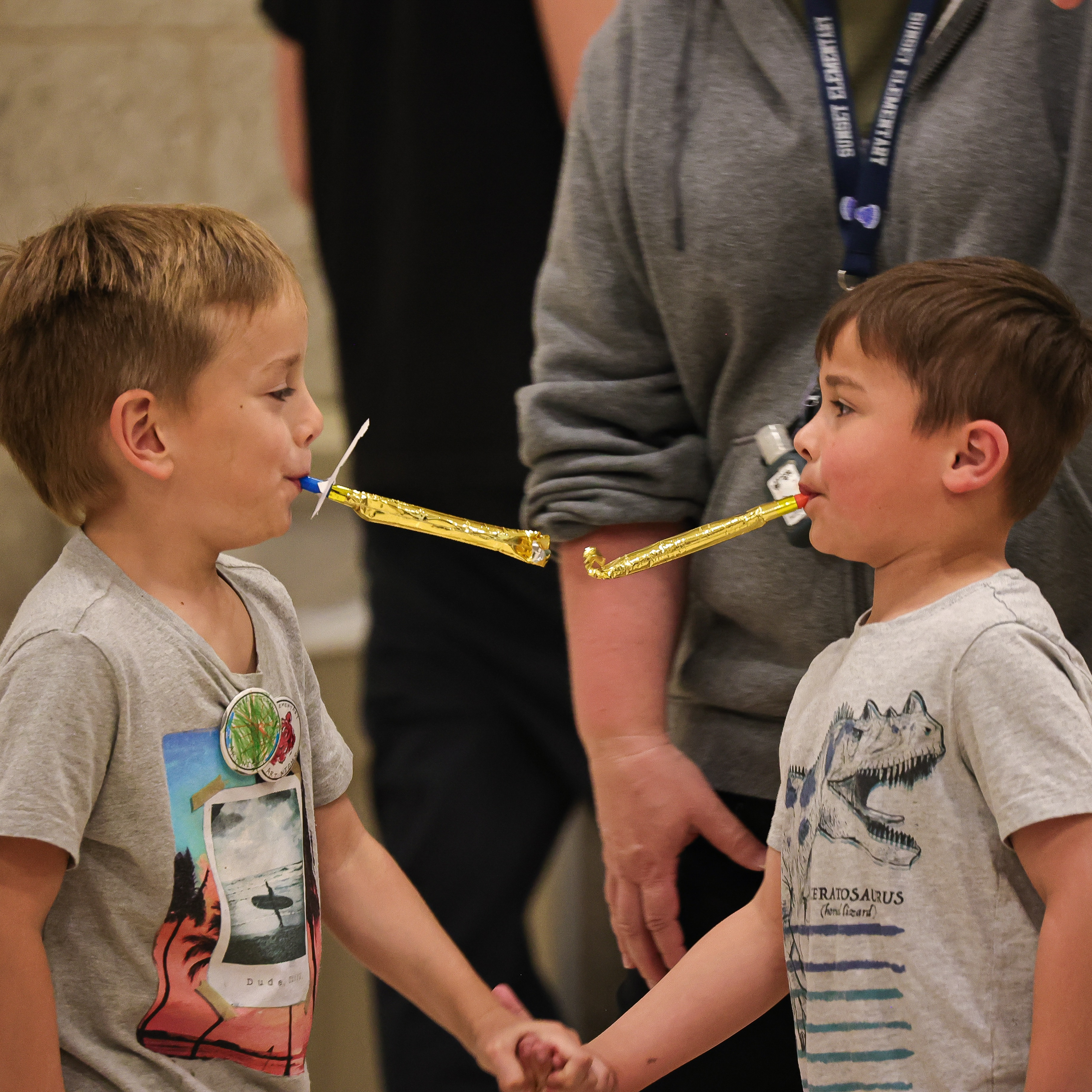 Students at the arts night