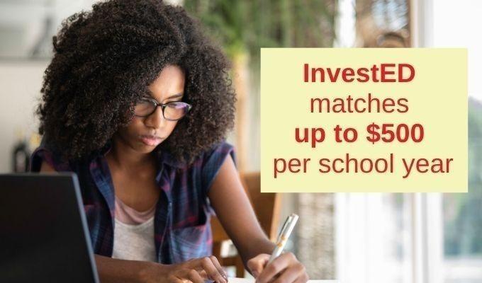 InvestED matches up to $500 per school year