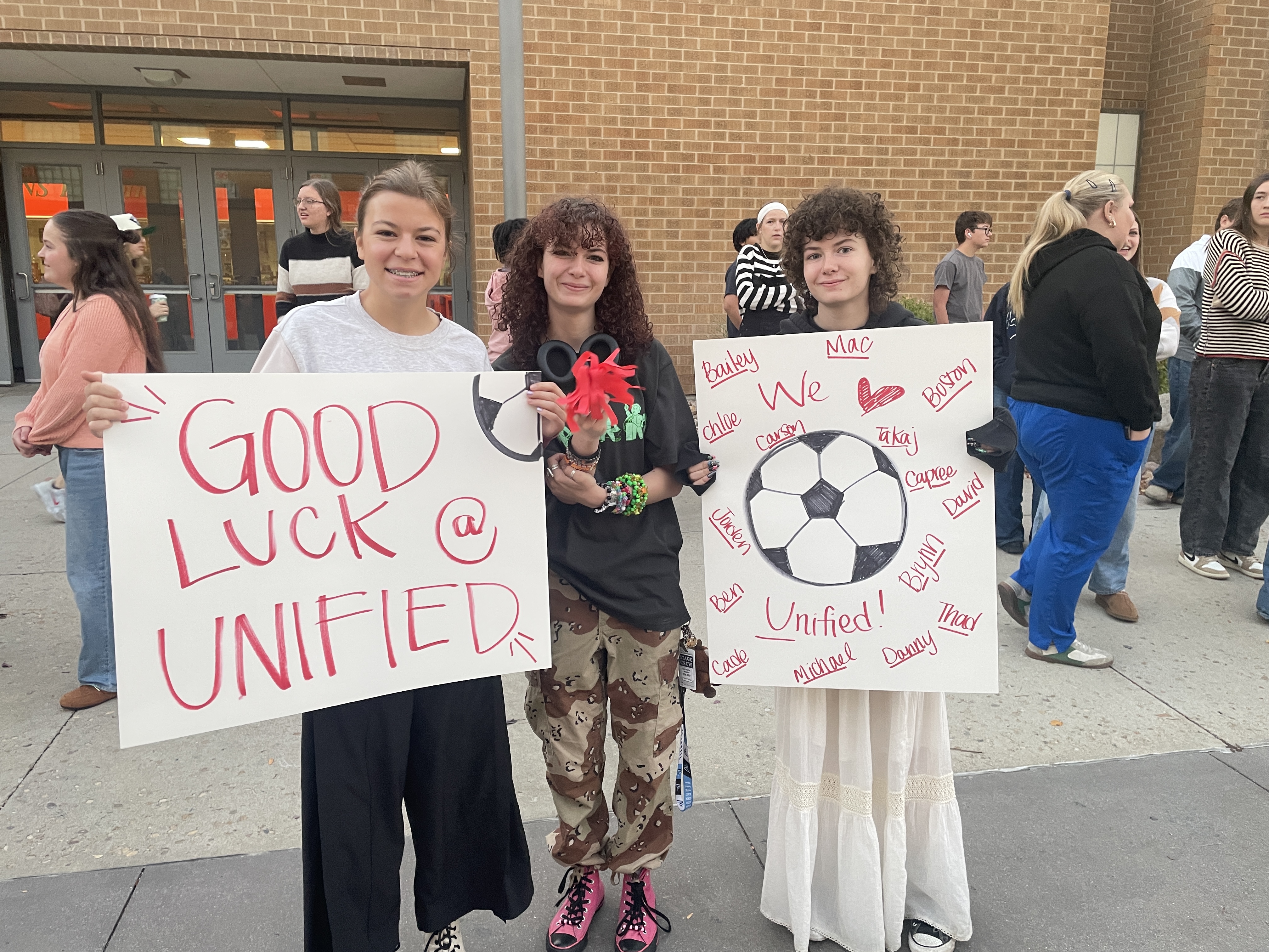 Students Support the Unified Soccer Team As They Head To State!