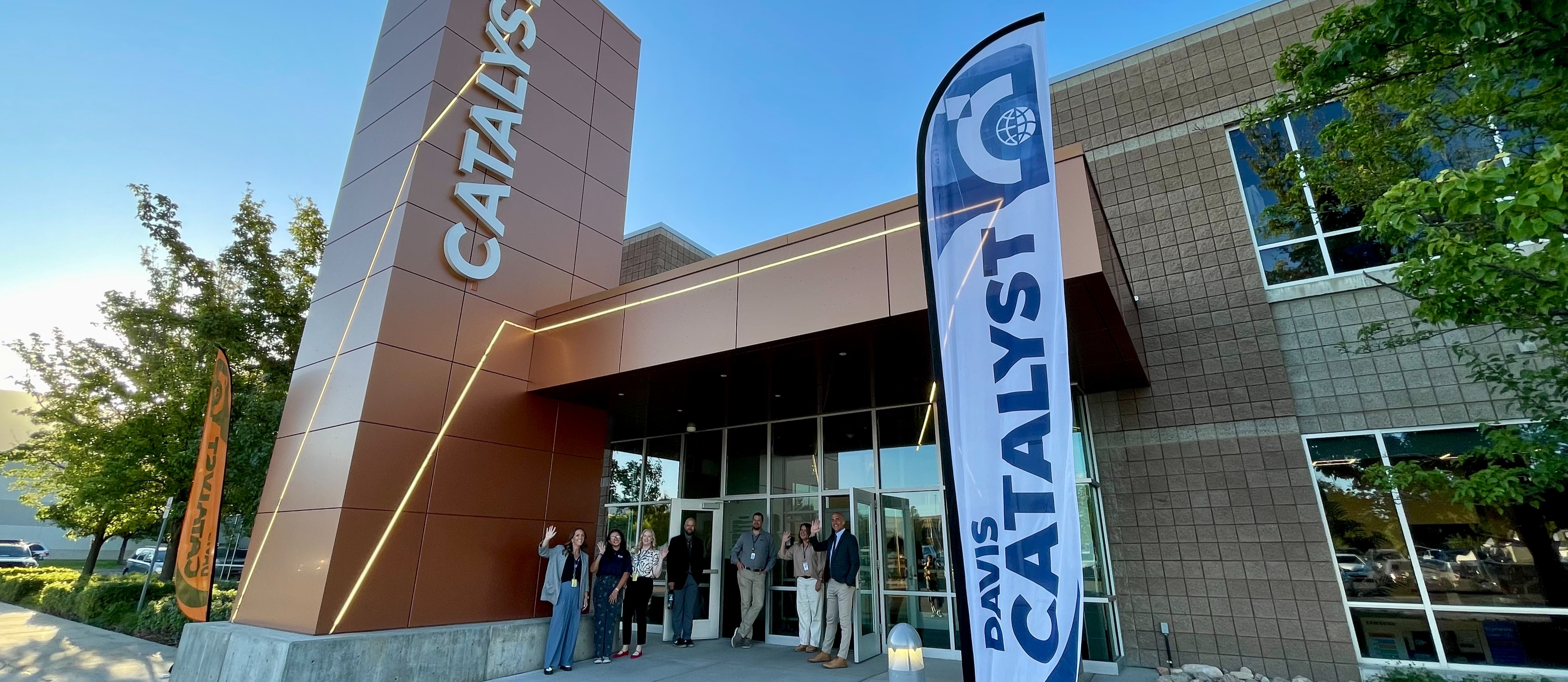 Catalyst staff greet students on the first day of school, August 18th