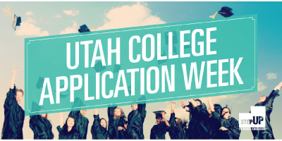 banner that says utah college application week