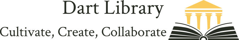 banner that says dart library: cultivate, create, collaborate