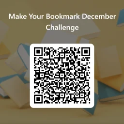 QR code, above it it says make your bookmark december challenge