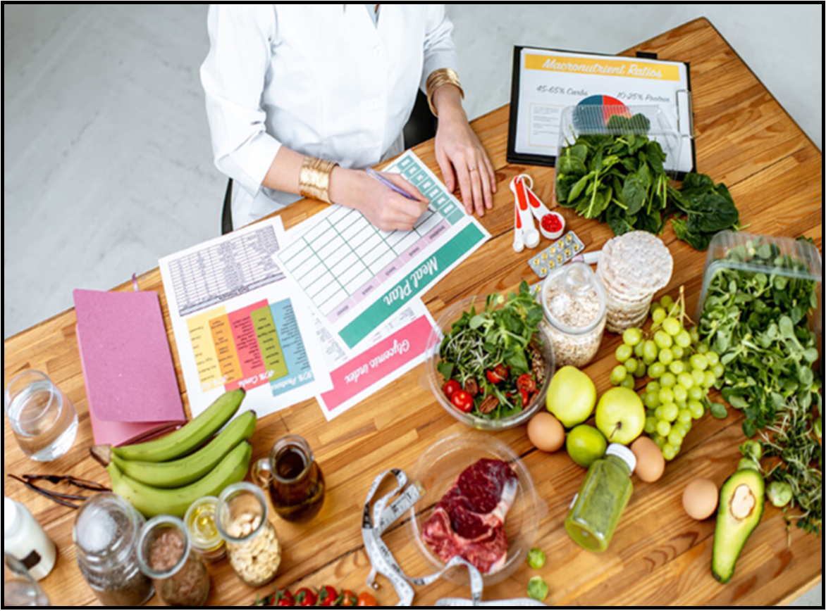 Chef preparing healthy menus