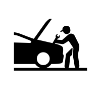 car and mechanic icon
