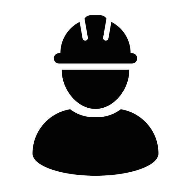 man with construction helmet icon