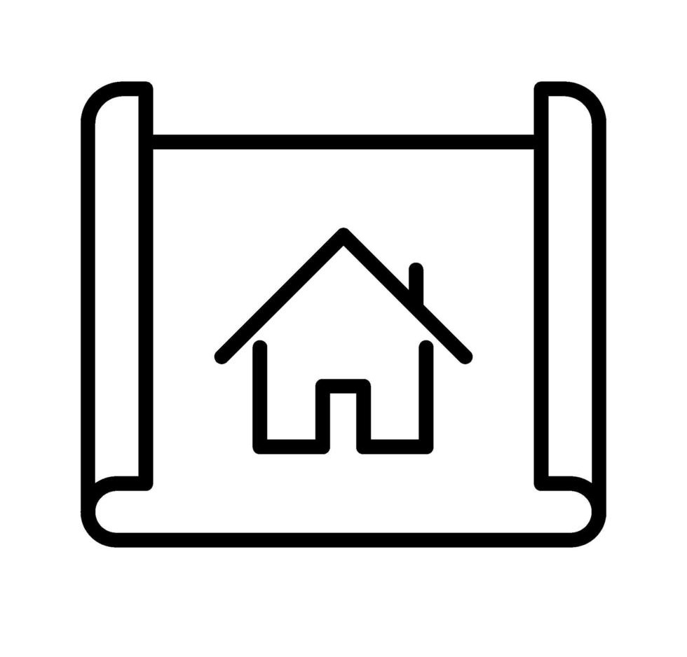 home blueprint icon