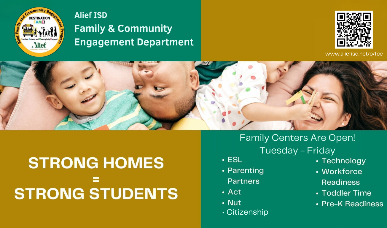 Alief ISD family Engagement , Family Centers Now Open