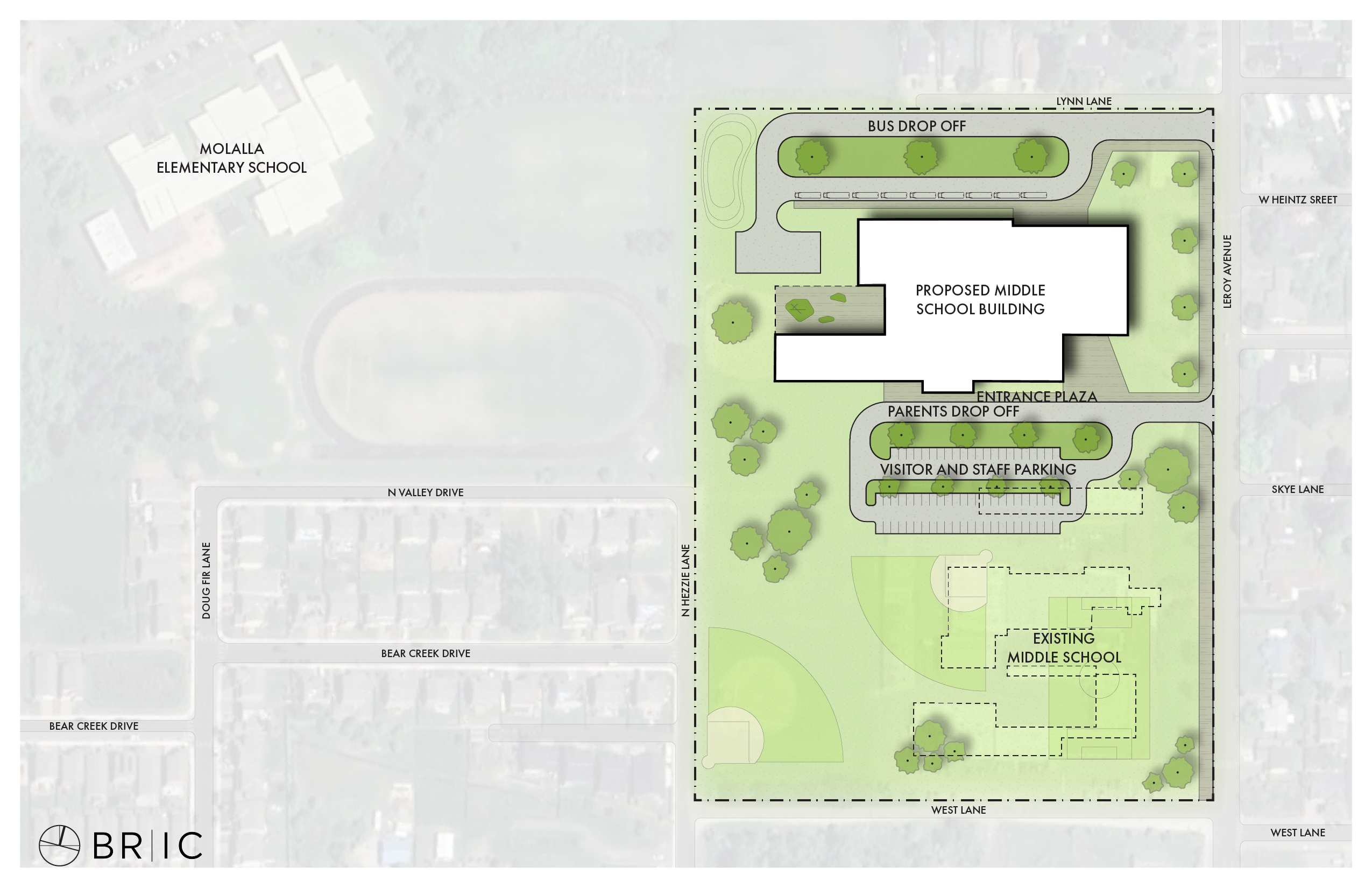 Site plan for new middle school 