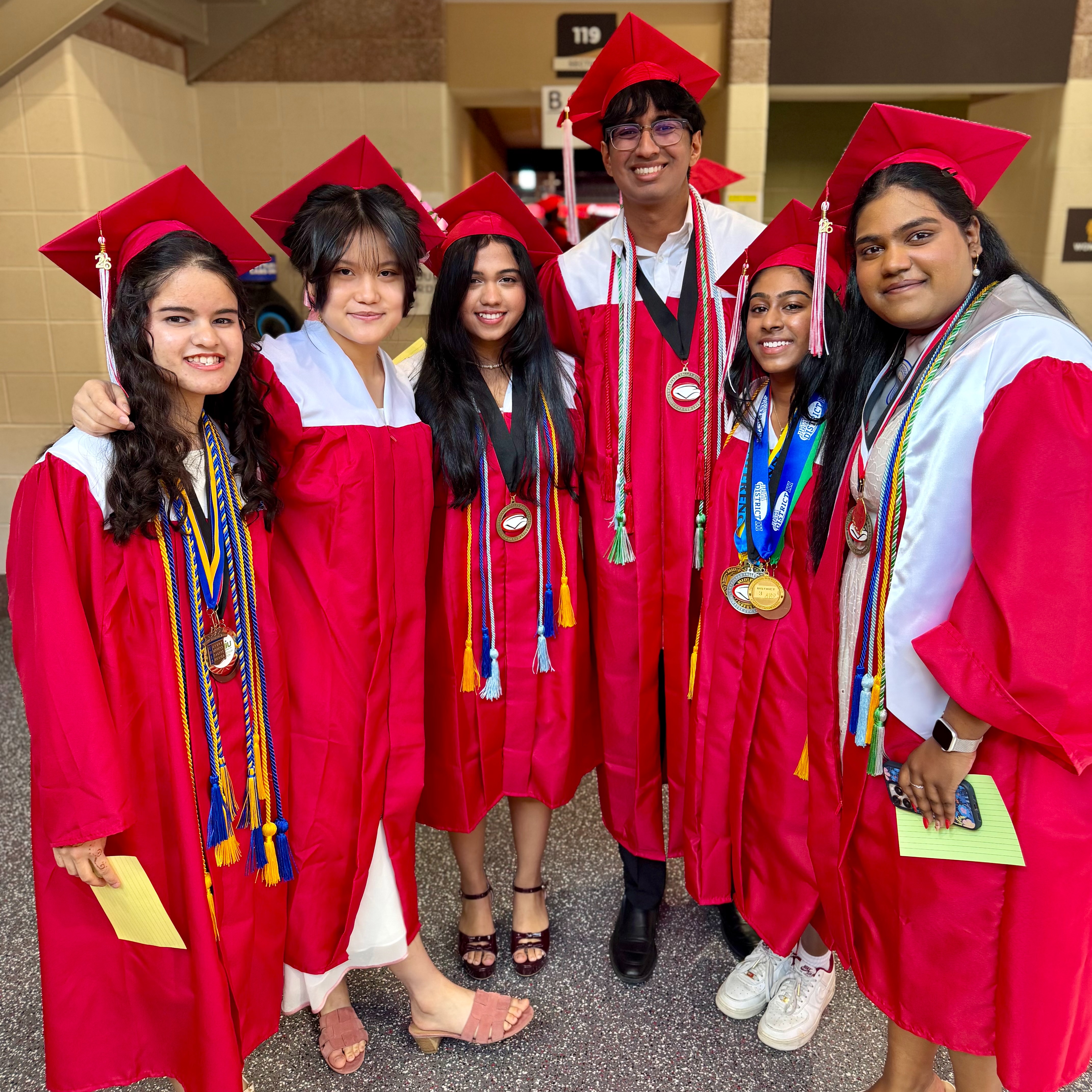 Photo of six Cumberland Valley School District graduates.