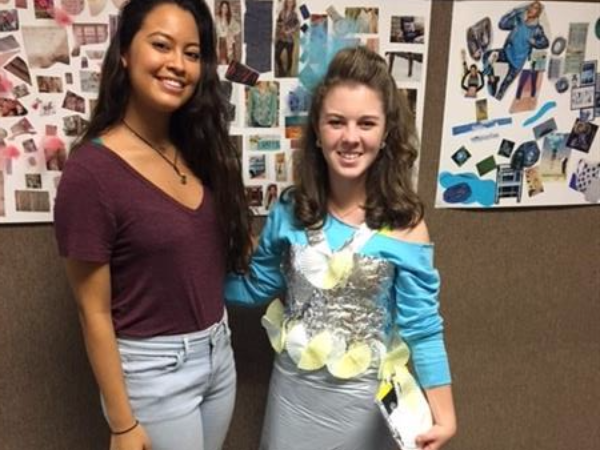 Two girls posing