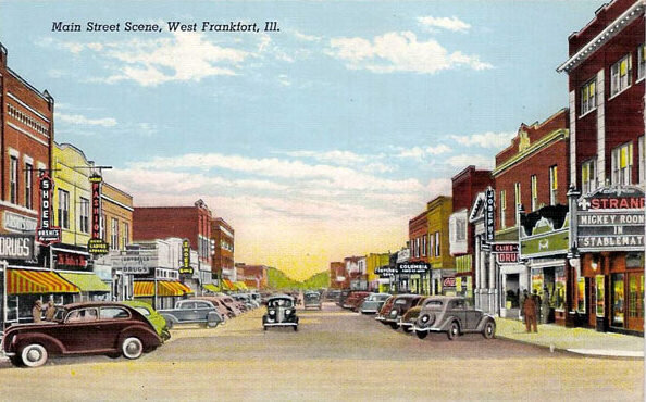 illustration of the main street on west frankfort