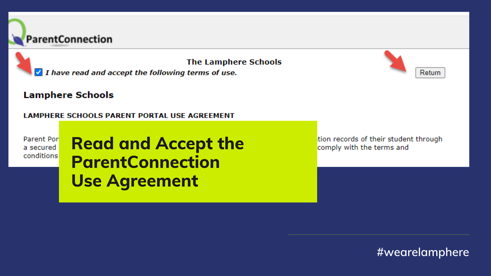 Back to School Registration - Read & Accept Agreement