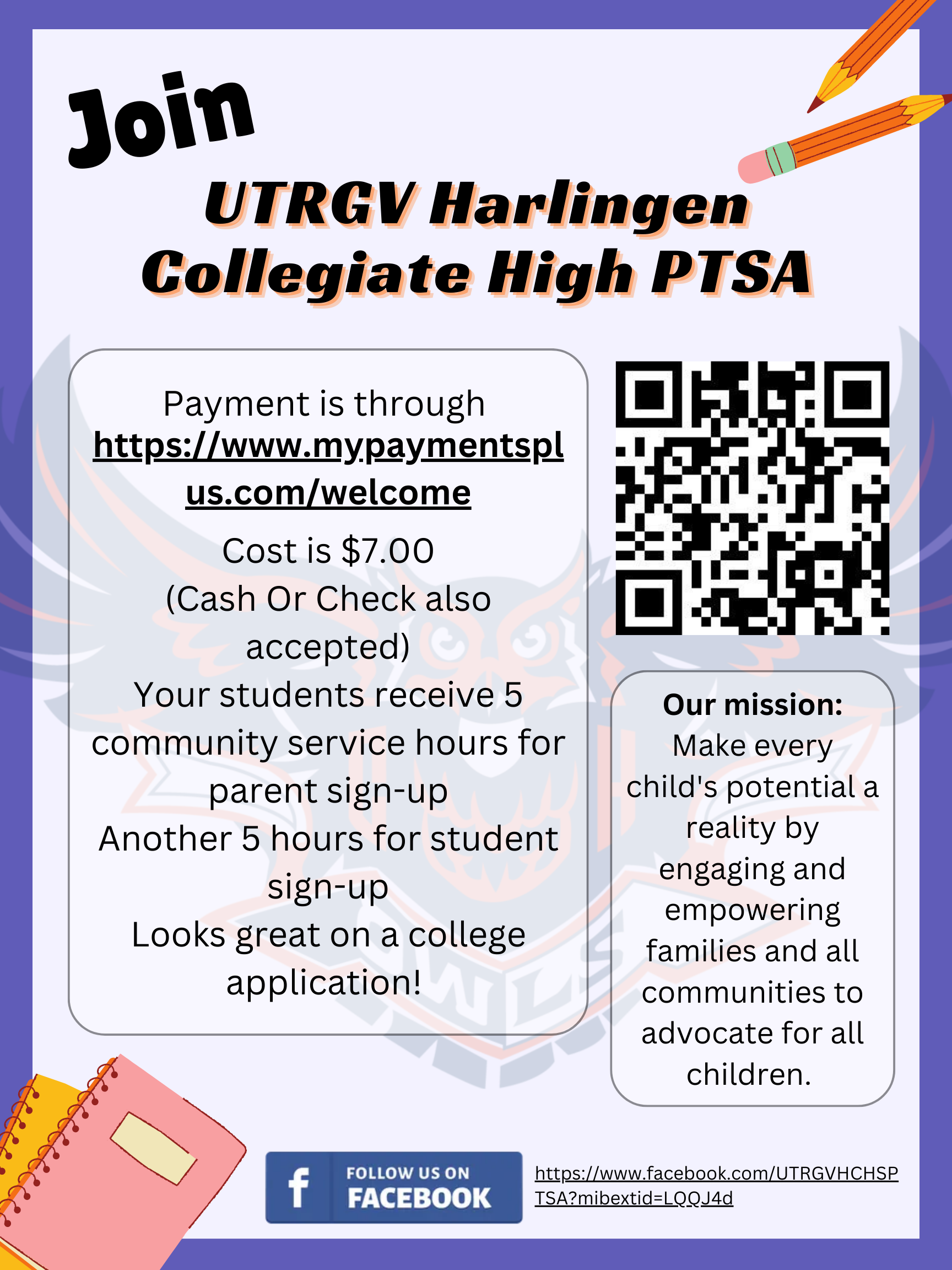Join UTRGV Harlingen Collegiate High PTSA