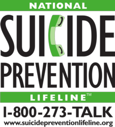 National Suicide prevention lifeline. 1-800-273-Talk. Website linked.