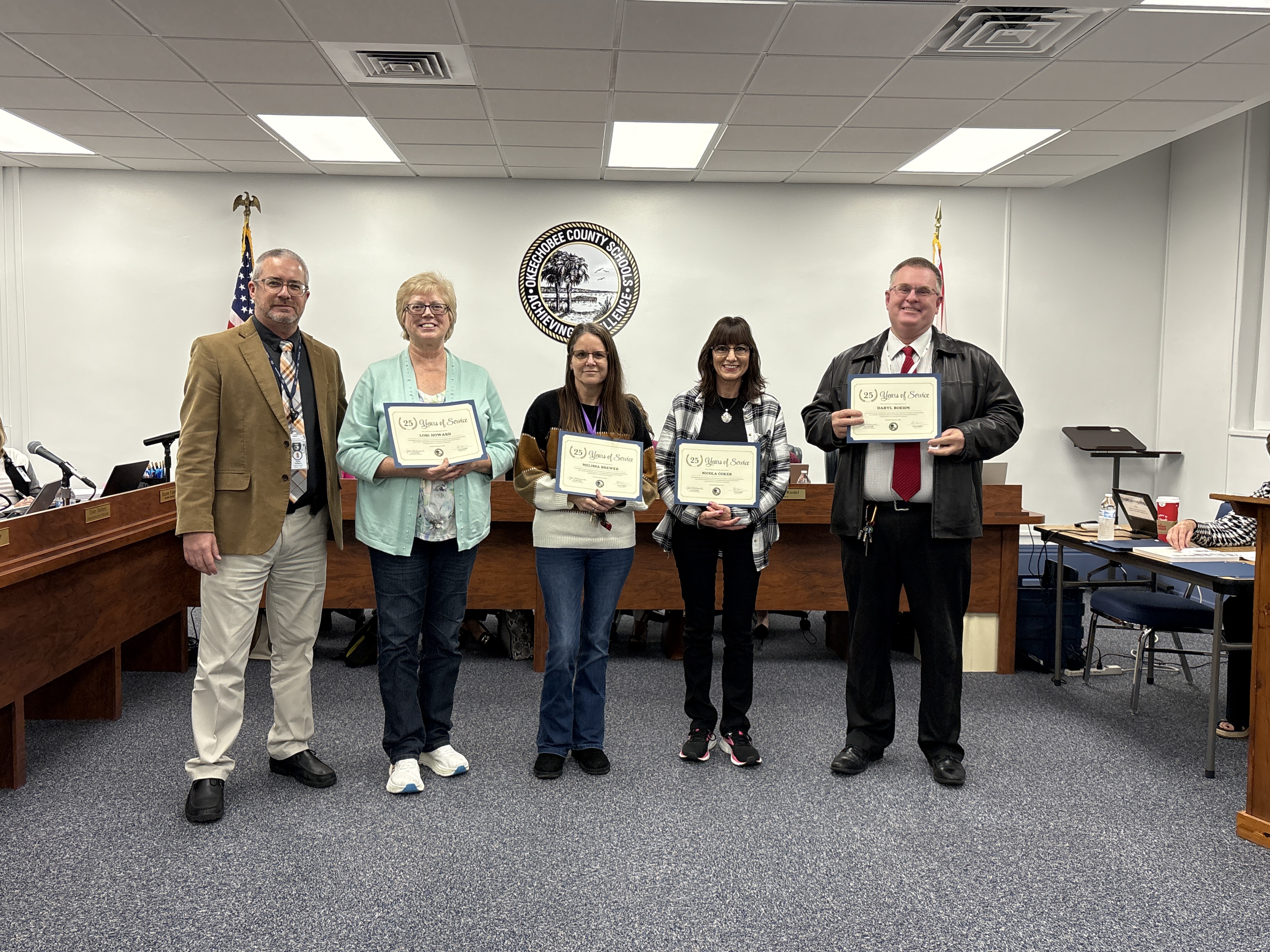 25 Years of Service to Okeechobee County Schools