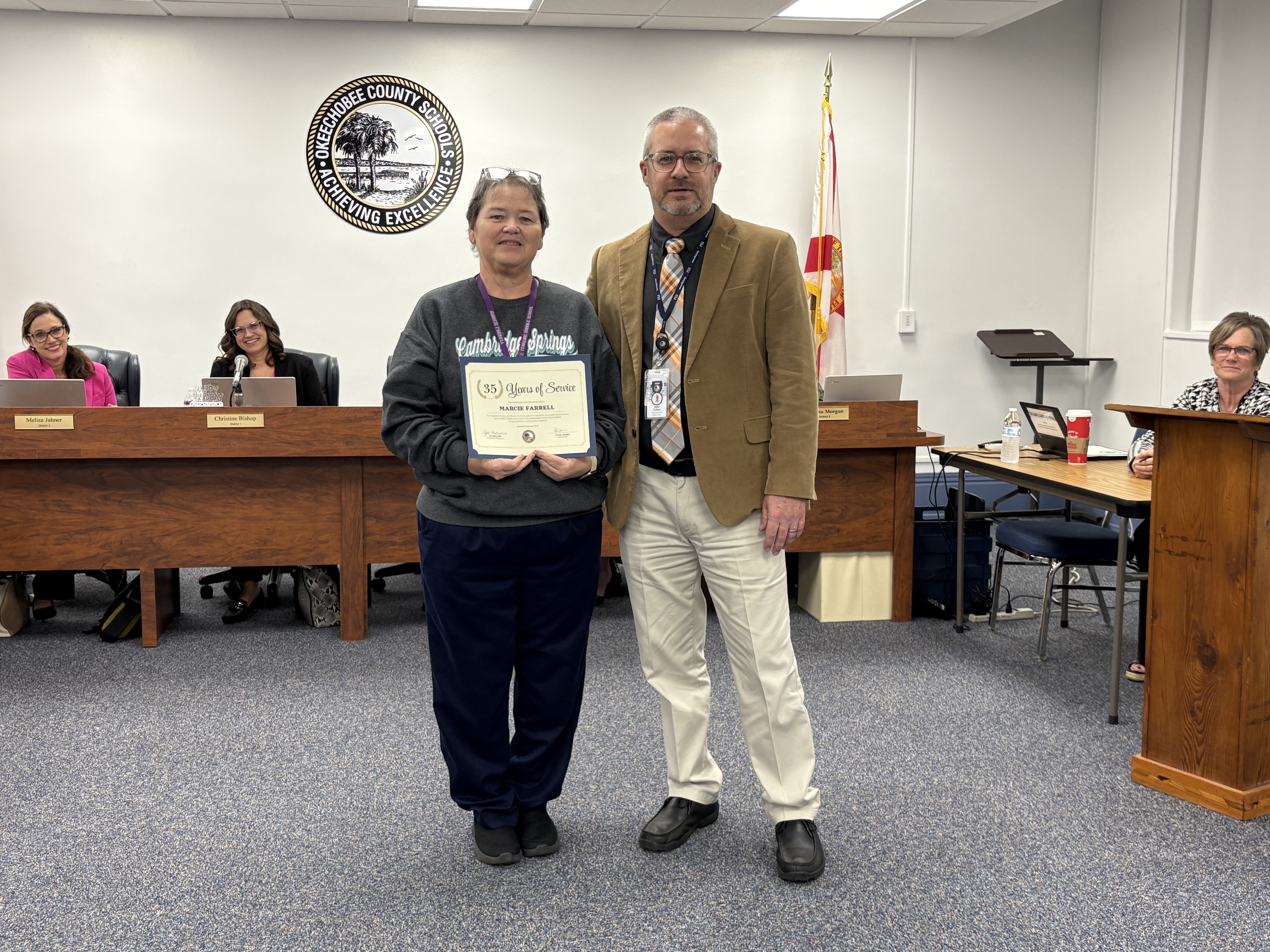 35 Years of Service  to Okeechobee County Schools