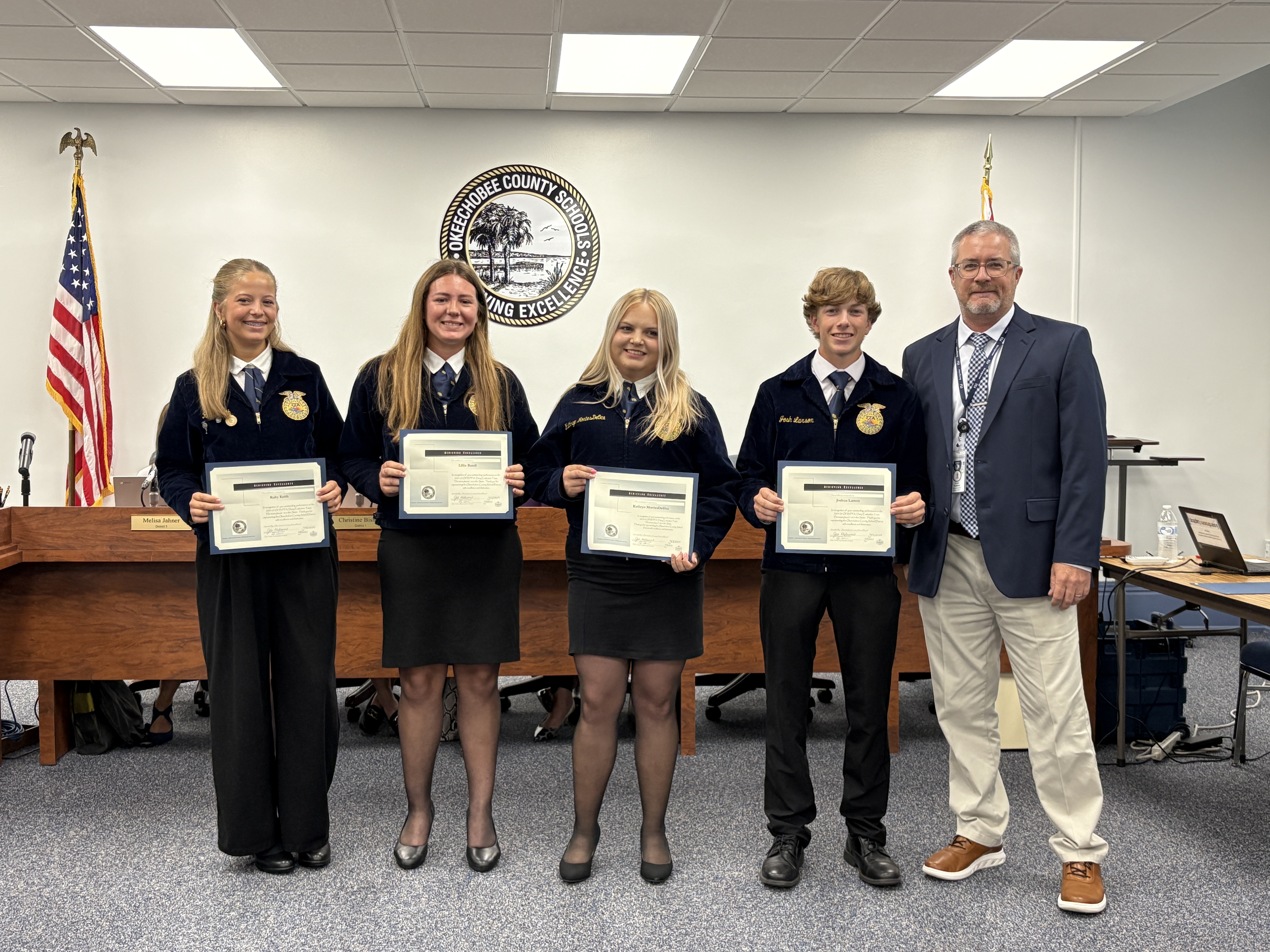 OHS FFA Dairy Evlauation Team - First in State