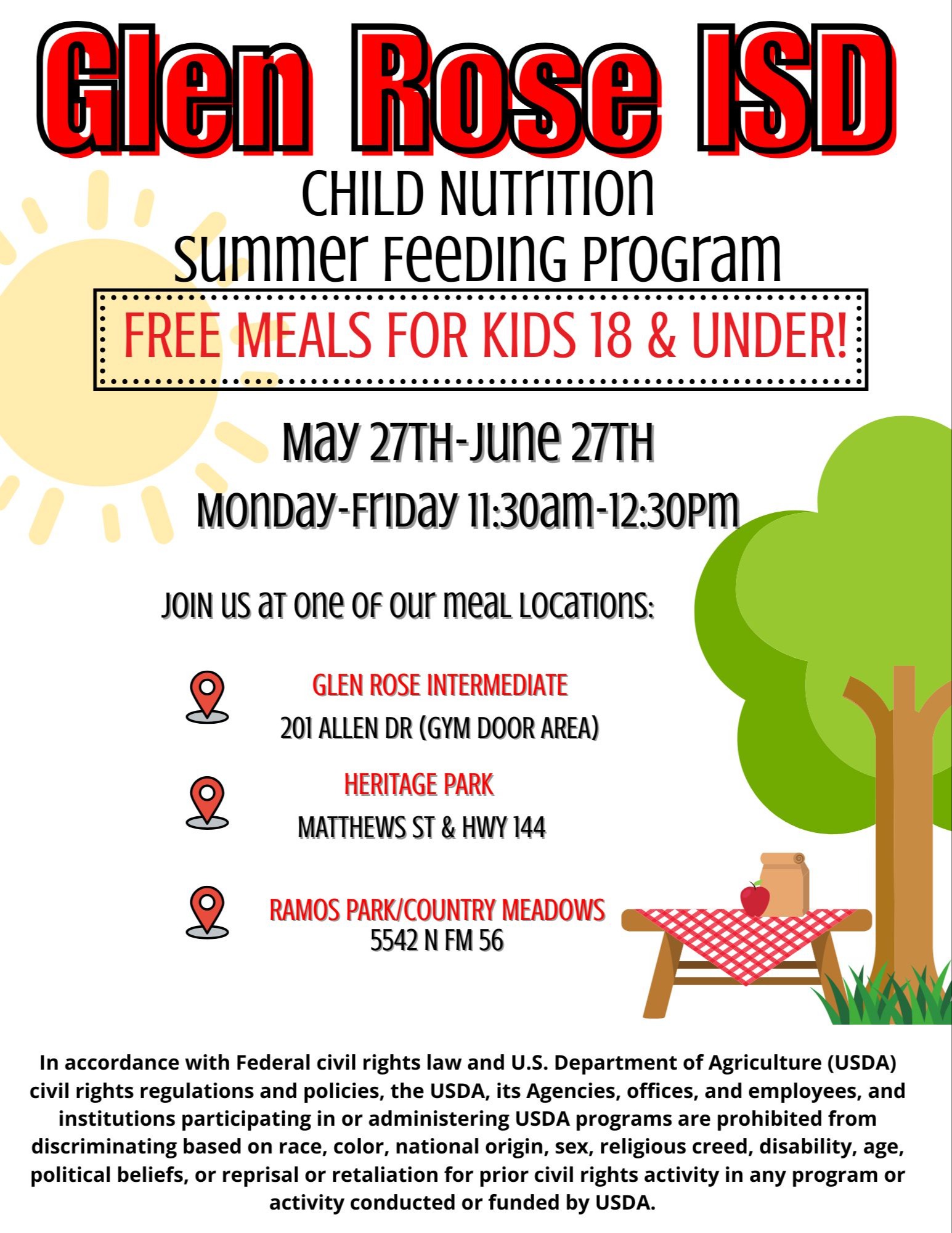 Summer Feeding Program Flyer 