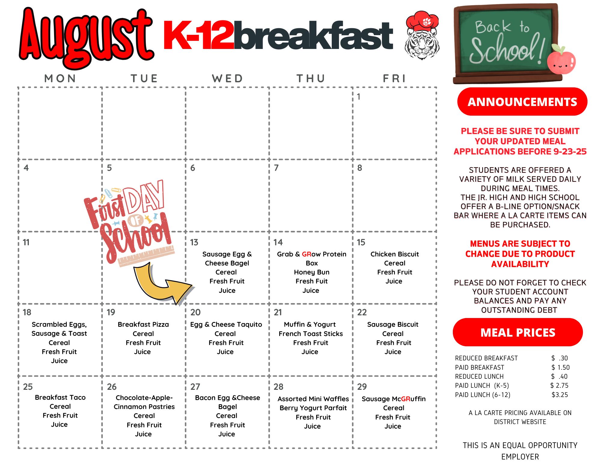 AUGUST K-12