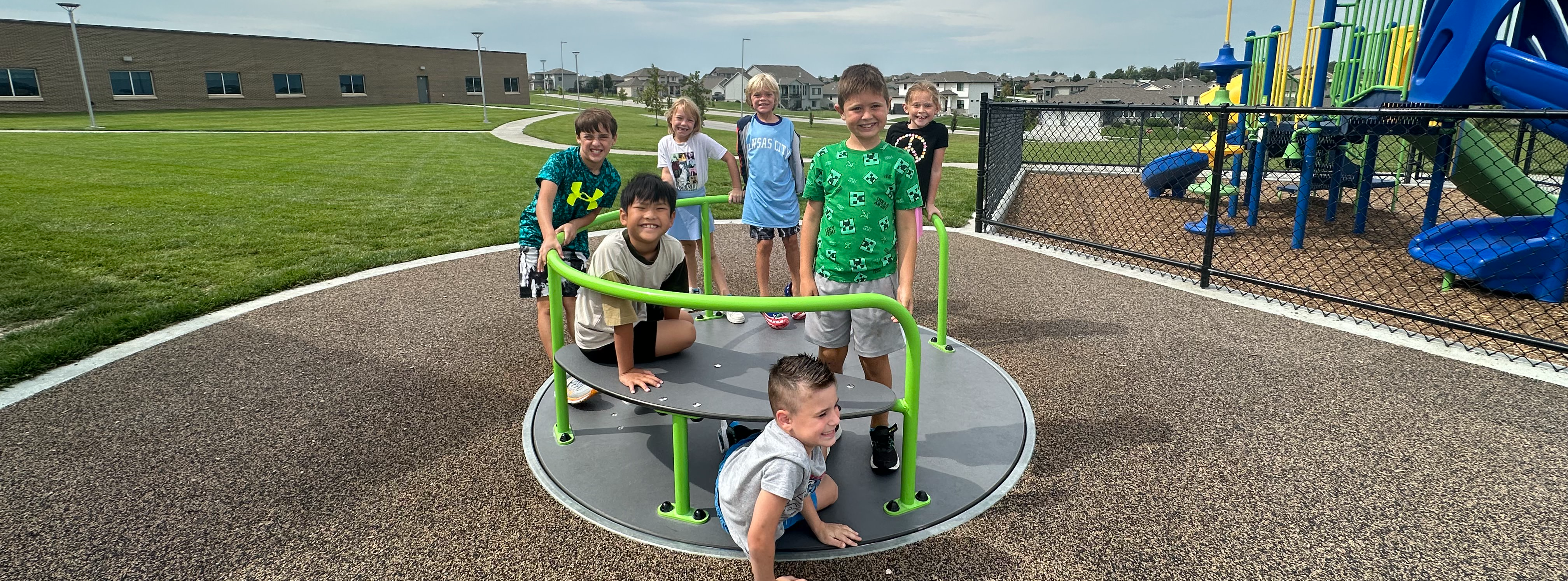 2nd Grade Enjoying Recess