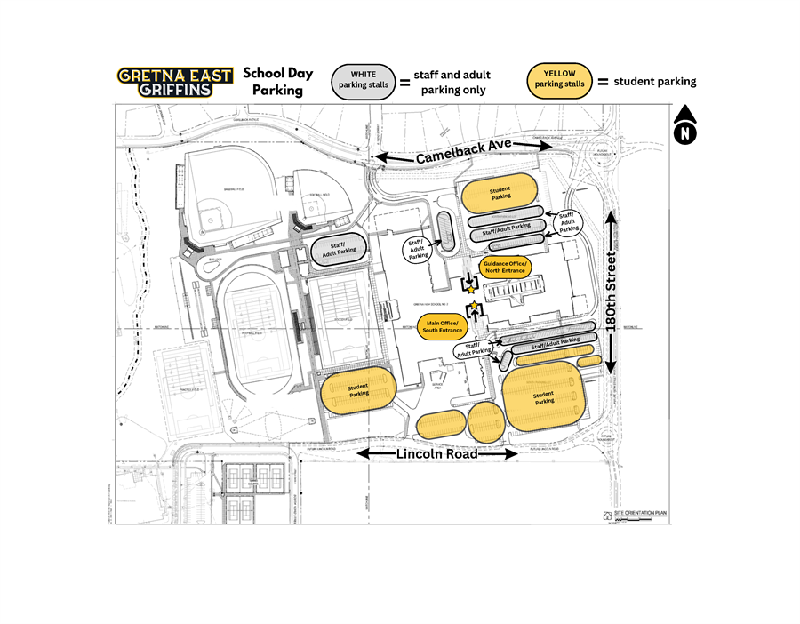 School Day Parking Areas map