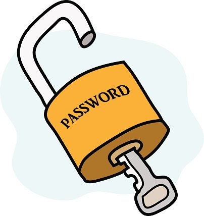 Image of Lock with Text Reading Password